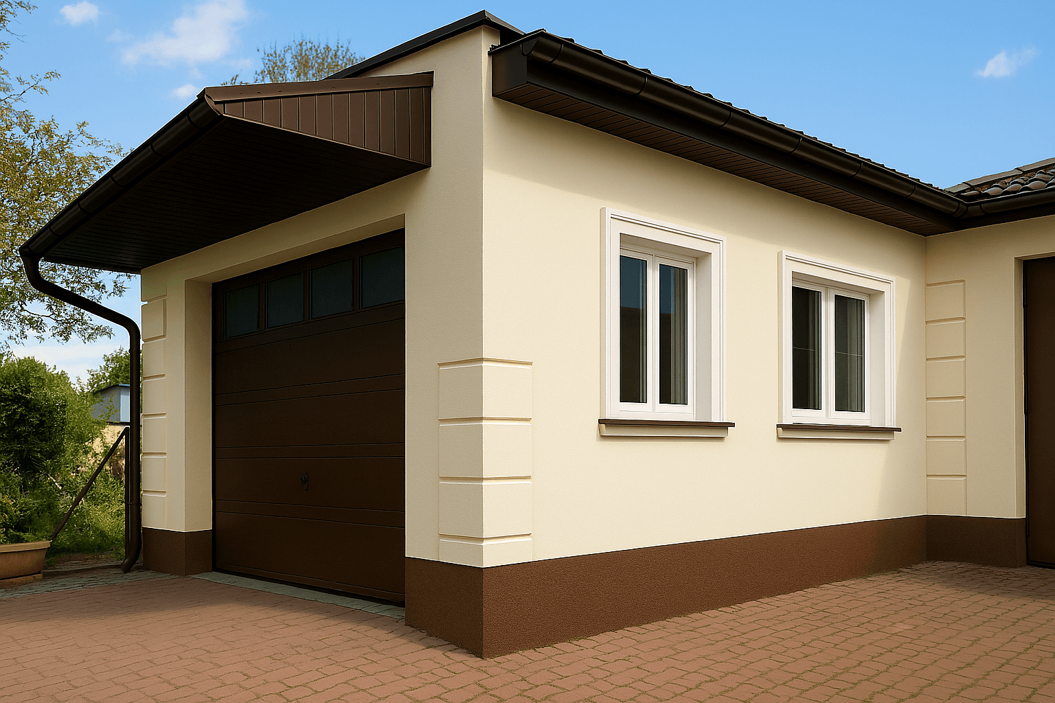 Modernized garage with contemporary design elements after AI transformation