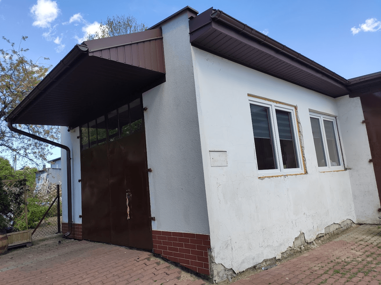 Original garage structure before modern AI transformation